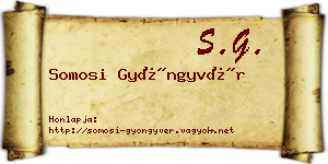 Somosi Gyöngyvér névjegykártya